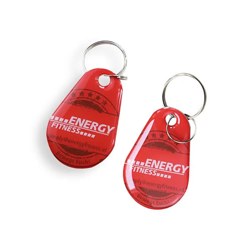 NFC Epoxy Key Tag — Custom Die-Cut Resin-Domed Tag